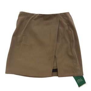 Halara NEW NWT Womens Medium Brown Ribbed Mini Skort Golf